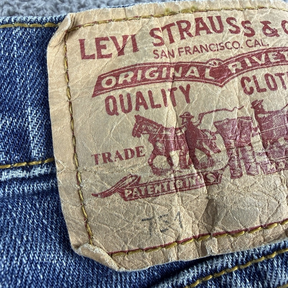 Levis 751 Regular Fit Straight Jeans Mens 36x30 Blue Medium Wash - Picture 14 of 16